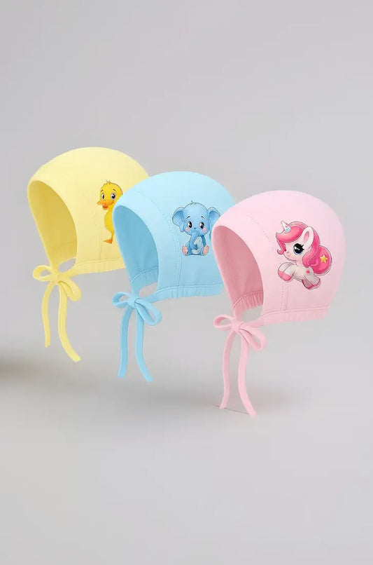 Cute Baby Knot Caps – Pack of 3